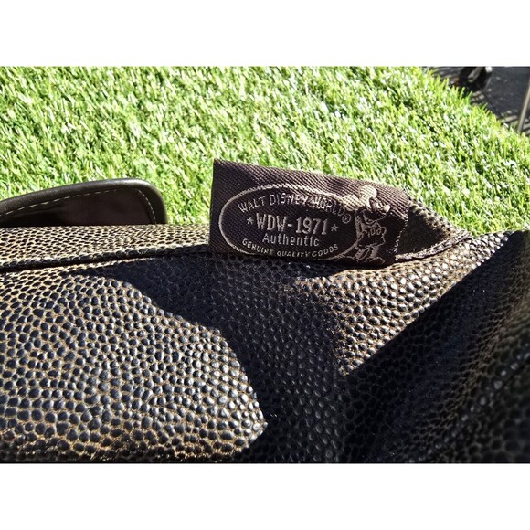 Vtg Walt Disney World Large Rucksack Backpack Brown Faux Leather 3 Pockets - Picture 9 of 16